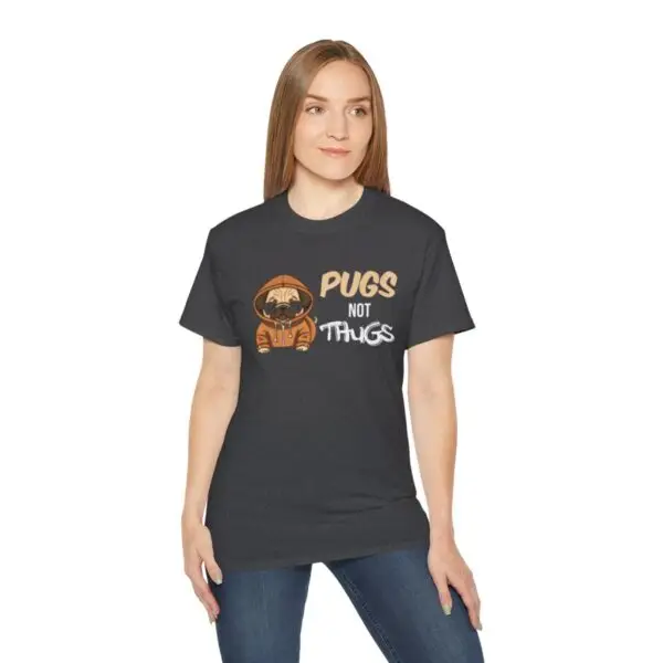 Pugs Not Thugs Unisex Ultra Cotton Tee - Dark - Image 49