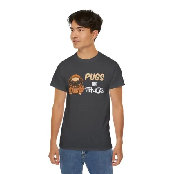 Pugs Not Thugs Unisex Ultra Cotton Tee - Dark - Image 51
