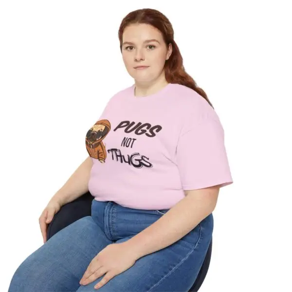 Pugs Not Thugs Unisex Ultra Cotton Tee - Light - Image 11