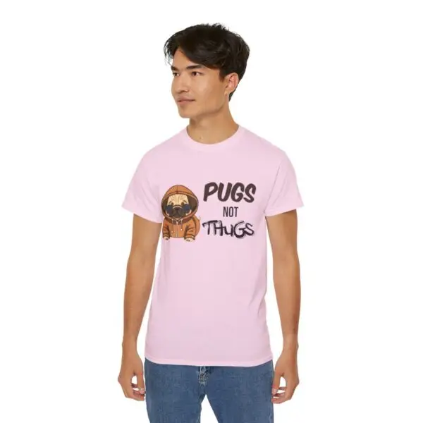 Pugs Not Thugs Unisex Ultra Cotton Tee - Light - Image 7