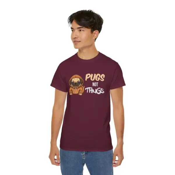 Pugs Not Thugs Unisex Ultra Cotton Tee - Dark - Image 29