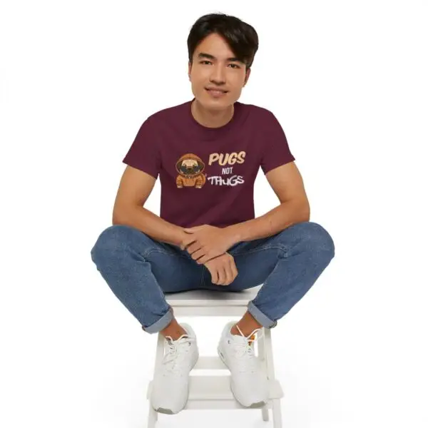 Pugs Not Thugs Unisex Ultra Cotton Tee - Dark - Image 31