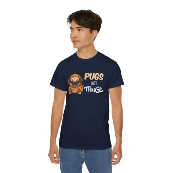 Pugs Not Thugs Unisex Ultra Cotton Tee - Dark - Image 62