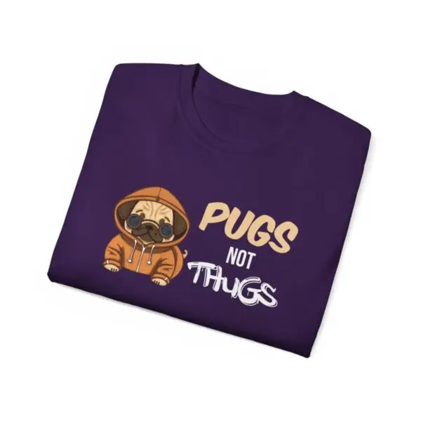 Pugs Not Thugs Unisex Ultra Cotton Tee - Dark - Image 4