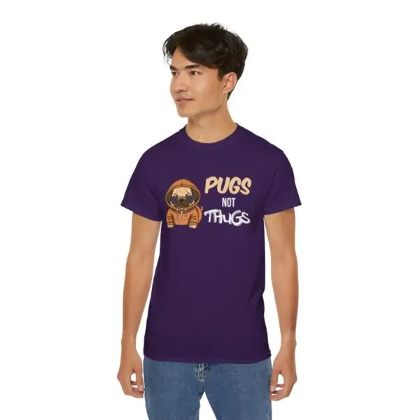 Pugs Not Thugs Unisex Ultra Cotton Tee - Dark - Image 7
