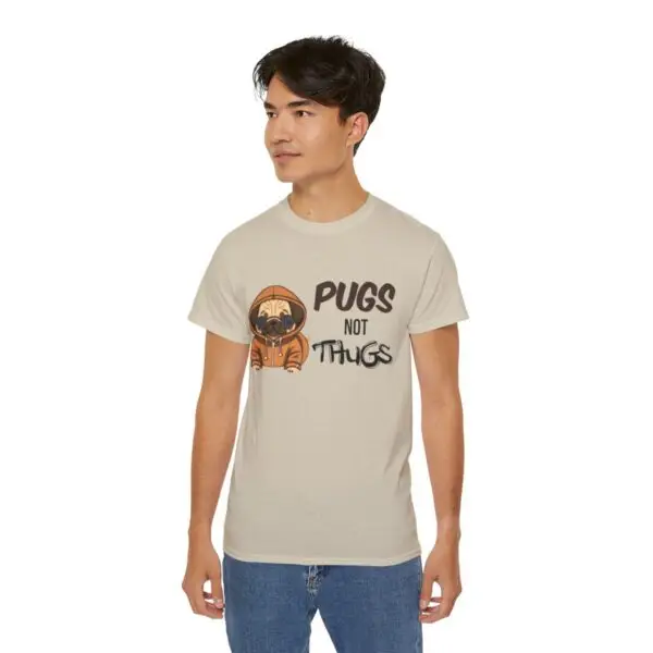 Pugs Not Thugs Unisex Ultra Cotton Tee - Light - Image 40
