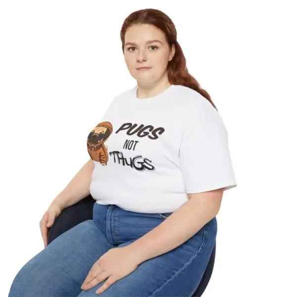 Pugs Not Thugs Unisex Ultra Cotton Tee - Light - Image 22
