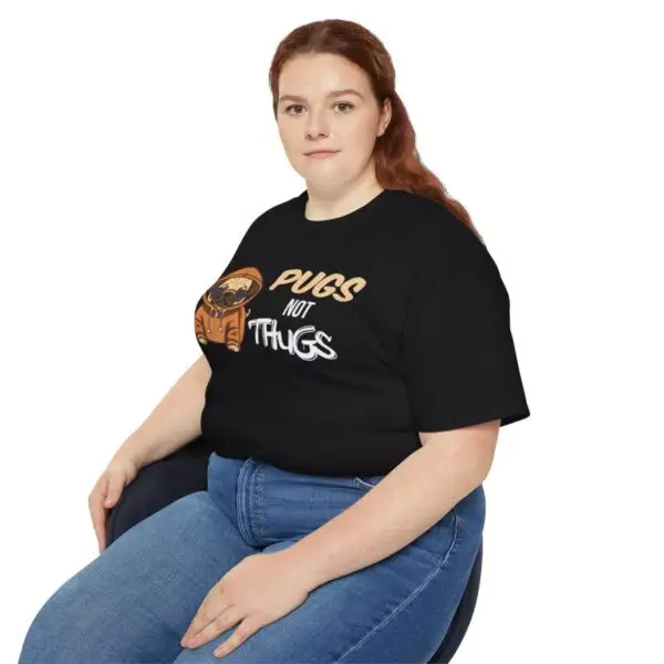 Pugs Not Thugs Unisex Ultra Cotton Tee - Dark - Image 22