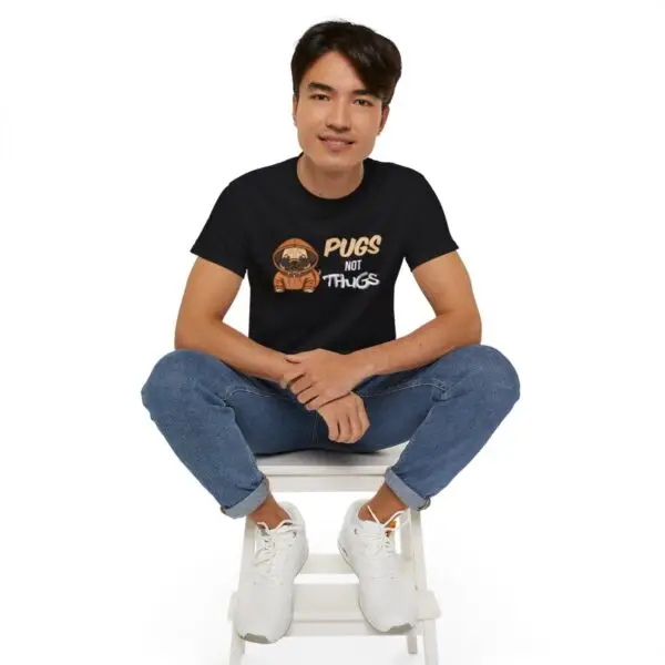 Pugs Not Thugs Unisex Ultra Cotton Tee - Dark - Image 20