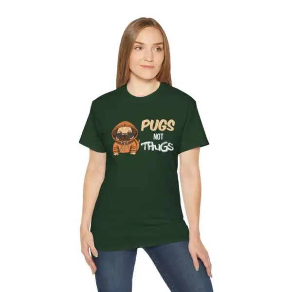 Pugs Not Thugs Unisex Ultra Cotton Tee - Dark - Image 38
