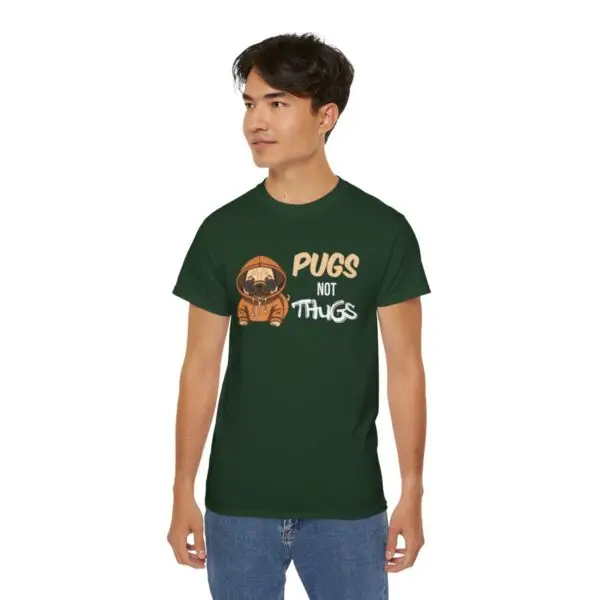 Pugs Not Thugs Unisex Ultra Cotton Tee - Dark - Image 40