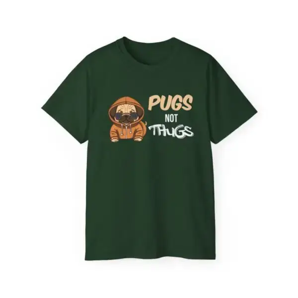 Pugs Not Thugs Unisex Ultra Cotton Tee - Dark - Image 34