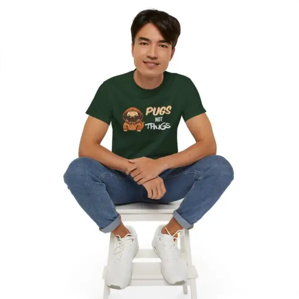 Pugs Not Thugs Unisex Ultra Cotton Tee - Dark - Image 42