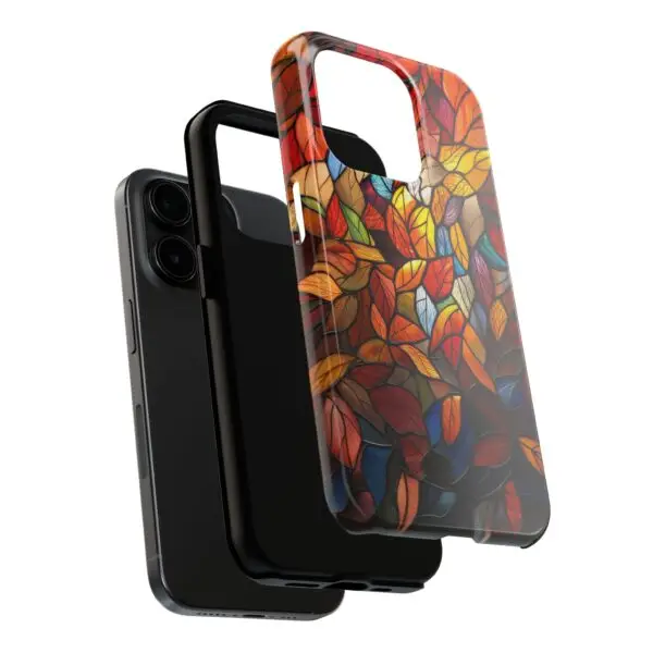 Autumn Leaves Stained Glass Tough Phone Case for iPhone and Samsung - Image 94
