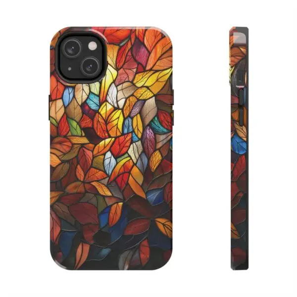 Autumn Leaves Stained Glass Tough Phone Case for iPhone and Samsung - Image 89