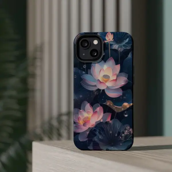 Dew-Kissed Lotus Magnetic Tough Case for iPhone and Samsung - Image 54