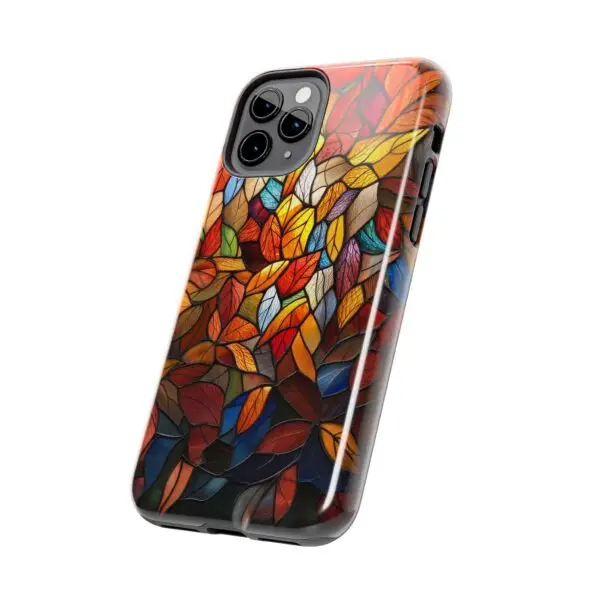 Autumn Leaves Stained Glass Tough Phone Case for iPhone and Samsung - Image 25