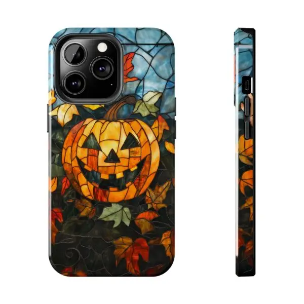 Luminous Lantern Halloween Stained Glass Tough Phone Case for iPhone and Samsung - Image 71