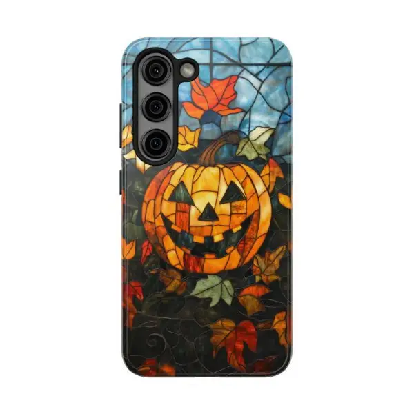 Luminous Lantern Halloween Stained Glass Tough Phone Case for iPhone and Samsung - Image 111