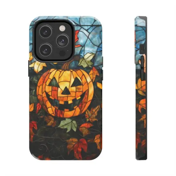 Luminous Lantern Halloween Stained Glass Tough Phone Case for iPhone and Samsung - Image 85