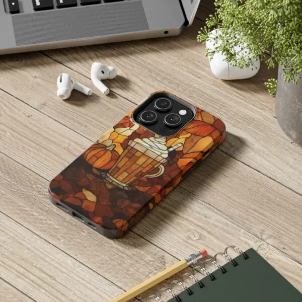 Stained Glass Pumpkin Spice Latte (PSL) Tough Phone Case for iPhone and Samsung - Image 86