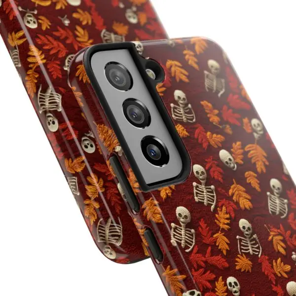 3D Orange Autumn Skeleton Tough Phone Cases for iPhone and Samsung - Image 116