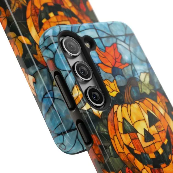 Luminous Lantern Halloween Stained Glass Tough Phone Case for iPhone and Samsung - Image 112