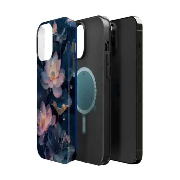 Dew-Kissed Lotus Magnetic Tough Case for iPhone and Samsung - Image 77
