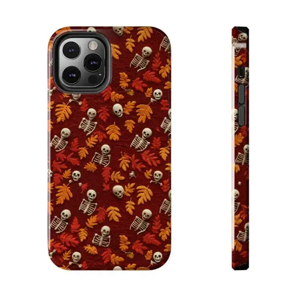 3D Orange Autumn Skeleton Tough Phone Cases for iPhone and Samsung - Image 48