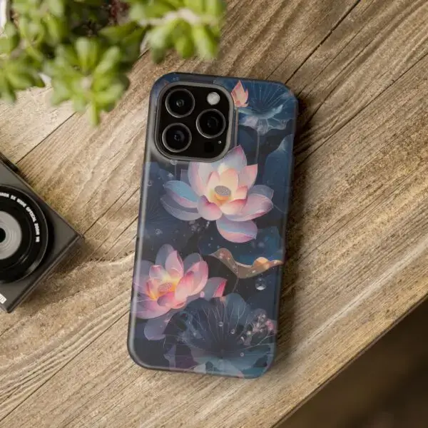 Dew-Kissed Lotus Magnetic Tough Case for iPhone and Samsung - Image 115