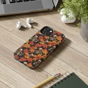 3D Autumn Skeleton Tough Phone Cases for iPhone and Samsung