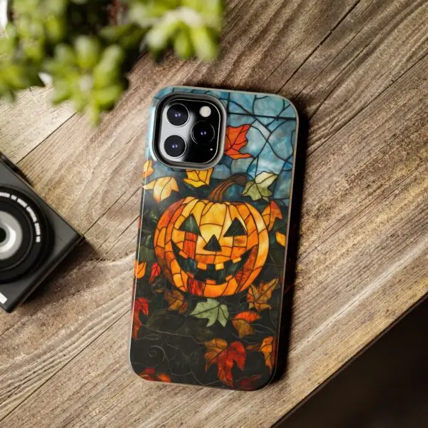 Luminous Lantern Halloween Stained Glass Tough Phone Case for iPhone and Samsung - Image 58