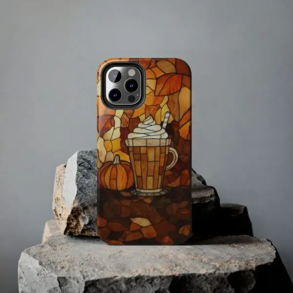 Stained Glass Pumpkin Spice Latte (PSL) Tough Phone Case for iPhone and Samsung - Image 51