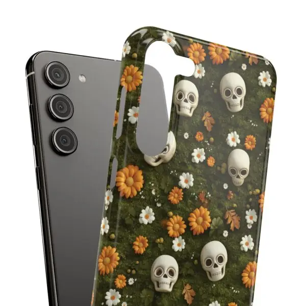 Autumn Requiem Mossy Autumn Skull Slim Phone Case for iPhone and Samsung - Image 50