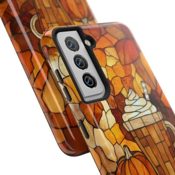 Stained Glass Pumpkin Spice Latte (PSL) Tough Phone Case for iPhone and Samsung - Image 122