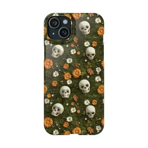 Autumn Requiem Mossy Autumn Skull Slim Phone Case for iPhone and Samsung - Image 11