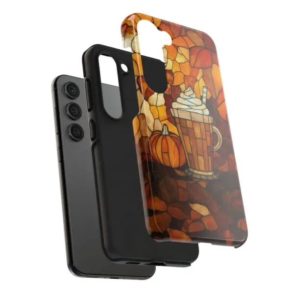 Stained Glass Pumpkin Spice Latte (PSL) Tough Phone Case for iPhone and Samsung - Image 114