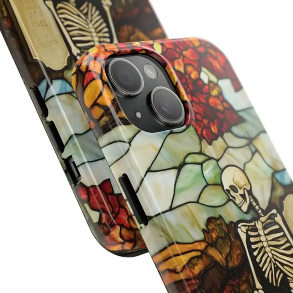Autumn Graveyard Skeleton Tough Phone Cases for iPhone and Samsung - Image 2