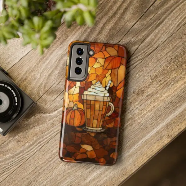 Stained Glass Pumpkin Spice Latte (PSL) Tough Phone Case for iPhone and Samsung - Image 125