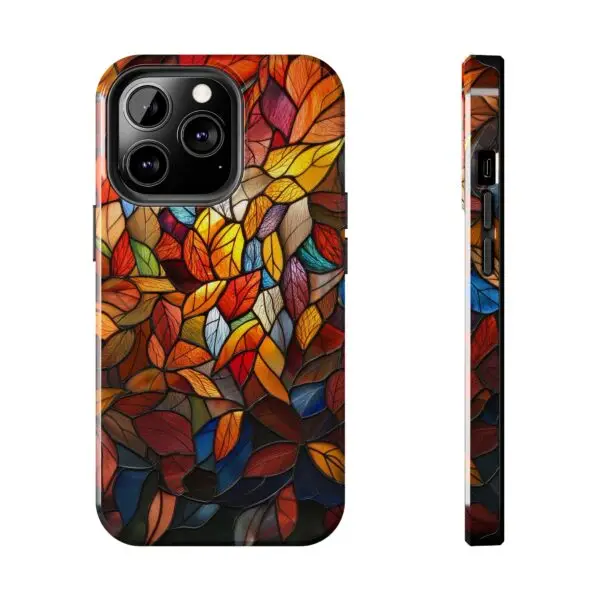 Autumn Leaves Stained Glass Tough Phone Case for iPhone and Samsung - Image 71