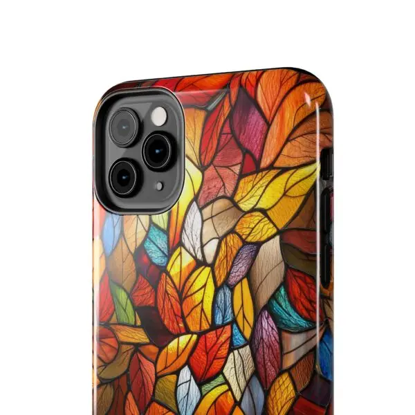 Autumn Leaves Stained Glass Tough Phone Case for iPhone and Samsung - Image 32