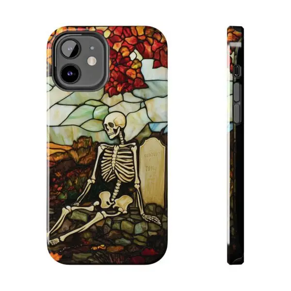 Autumn Graveyard Skeleton Tough Phone Cases for iPhone and Samsung - Image 35