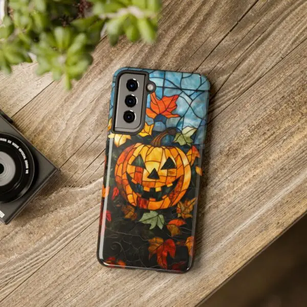 Luminous Lantern Halloween Stained Glass Tough Phone Case for iPhone and Samsung - Image 125