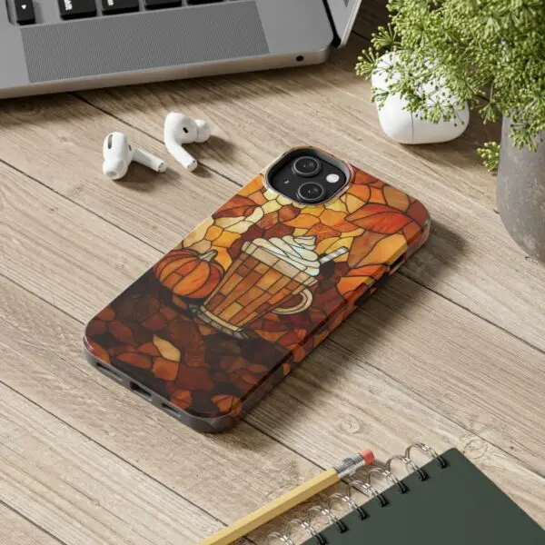 Stained Glass Pumpkin Spice Latte (PSL) Tough Phone Case for iPhone and Samsung - Image 90