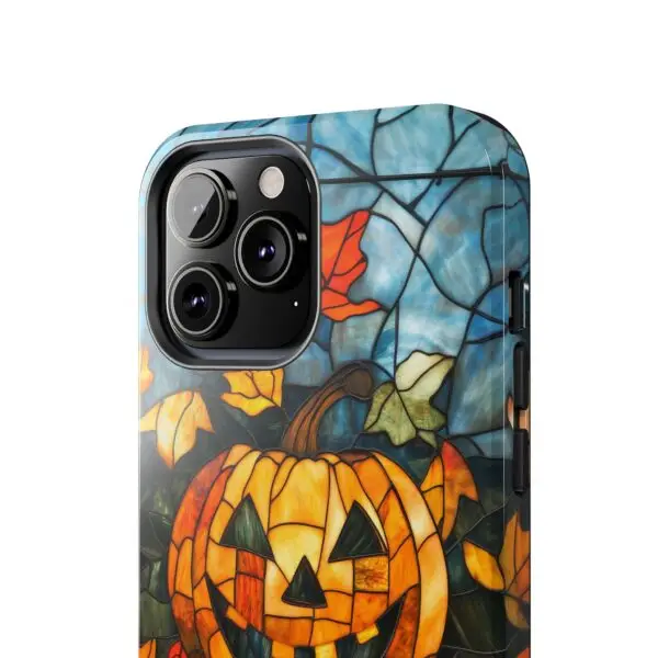 Luminous Lantern Halloween Stained Glass Tough Phone Case for iPhone and Samsung - Image 80