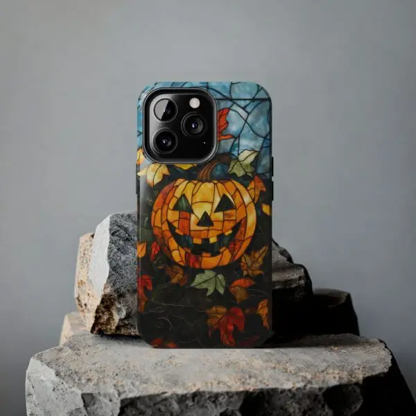 Luminous Lantern Halloween Stained Glass Tough Phone Case for iPhone and Samsung - Image 75