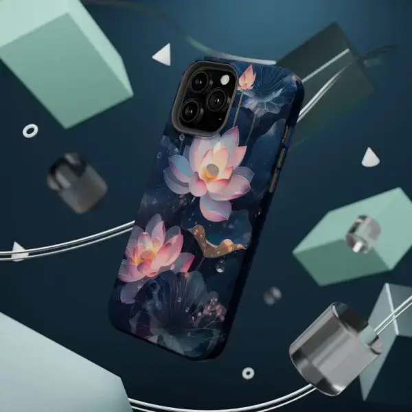 Dew-Kissed Lotus Magnetic Tough Case for iPhone and Samsung - Image 83
