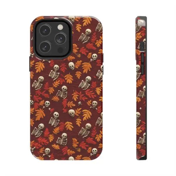 3D Orange Autumn Skeleton Tough Phone Cases for iPhone and Samsung - Image 87