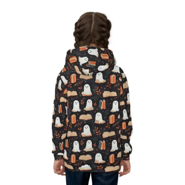 Haunted Library Halloween Children's Hoodie - Image 4