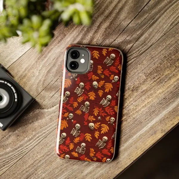 3D Orange Autumn Skeleton Tough Phone Cases for iPhone and Samsung - Image 22